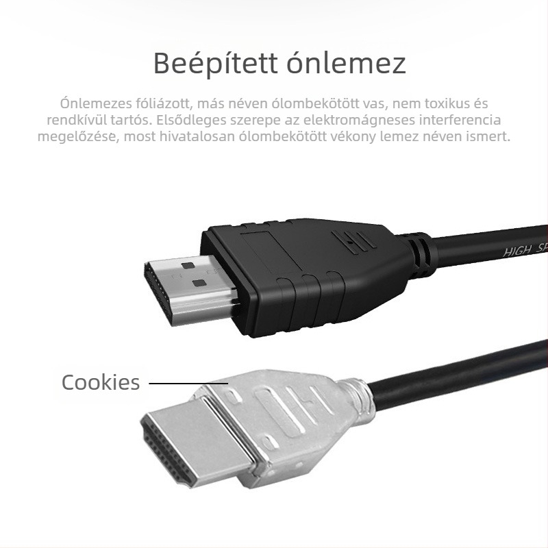 HDMI 2.0 4K kábel TV-hez nikkelezett csatlakozókkal és ötvözetes vezetővel
