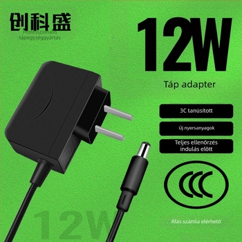 12V1A tápegység-adapter, 3C-tanúsítvány, 12W 3C-sorozat LED/megfigyelés/set-top box/router számára, Chuang Kesheng