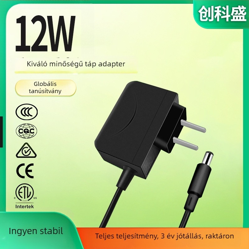 12V1A tápegység-adapter, 3C-tanúsítvány, 12W 3C-sorozat LED/megfigyelés/set-top box/router számára, Chuang Kesheng