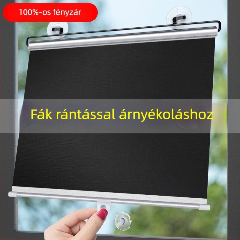 Személyautó napellenző az első szélvédőhöz, teleszkópos telepítés, vászon anyag, kiterjesztett változat, üzleti stílus