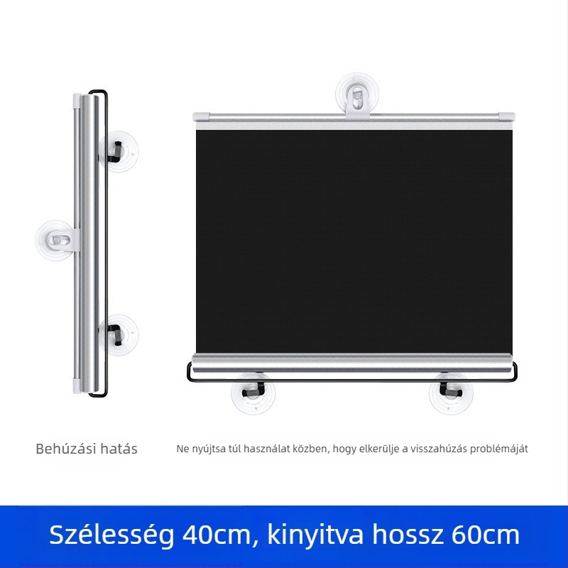 Személyautó napellenző az első szélvédőhöz, teleszkópos telepítés, vászon anyag, kiterjesztett változat, üzleti stílus