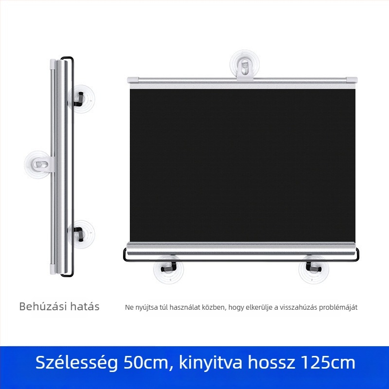 Személyautó napellenző az első szélvédőhöz, teleszkópos telepítés, vászon anyag, kiterjesztett változat, üzleti stílus