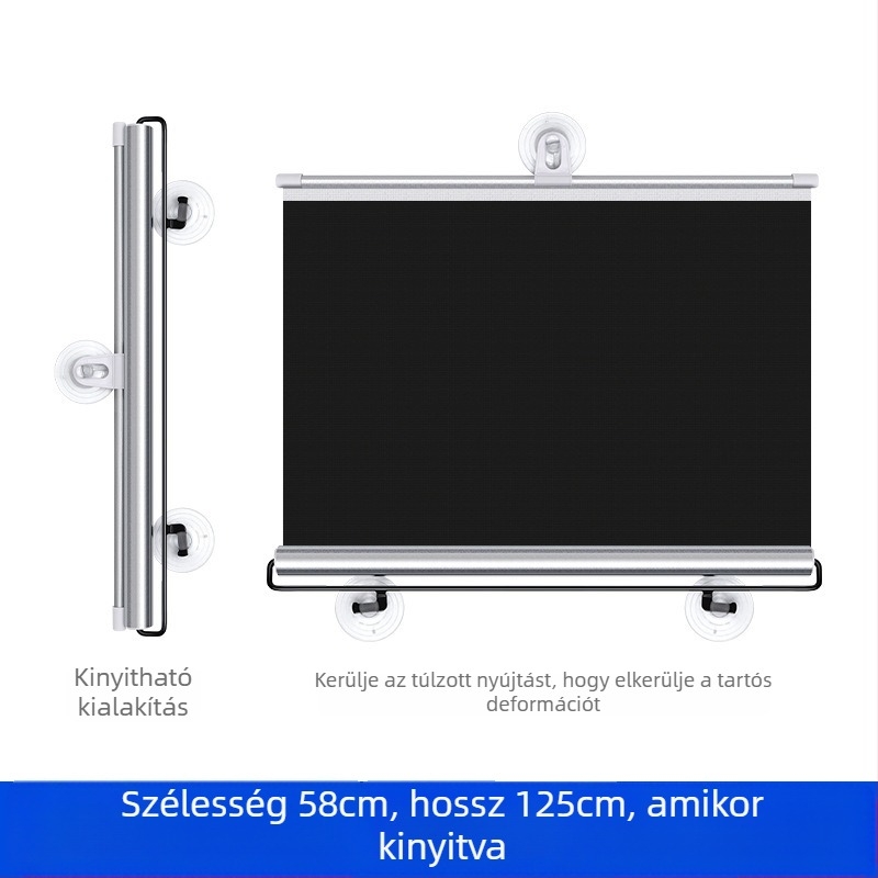 Személyautó napellenző az első szélvédőhöz, teleszkópos telepítés, vászon anyag, kiterjesztett változat, üzleti stílus
