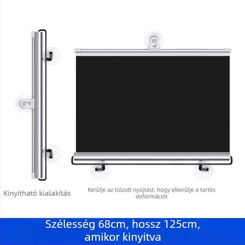 Személyautó napellenző az első szélvédőhöz, teleszkópos telepítés, vászon anyag, kiterjesztett változat, üzleti stílus