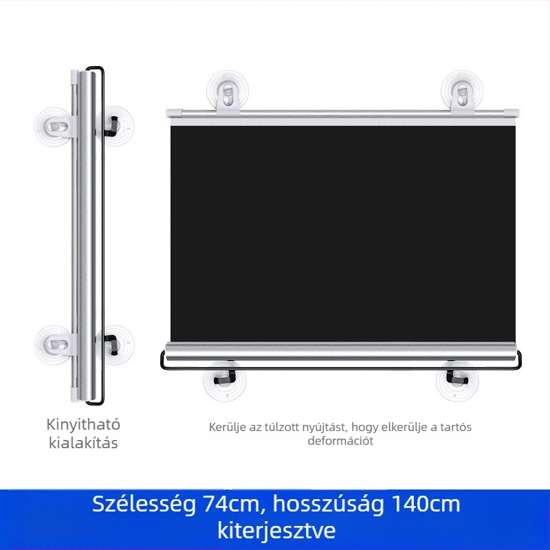 Személyautó napellenző az első szélvédőhöz, teleszkópos telepítés, vászon anyag, kiterjesztett változat, üzleti stílus