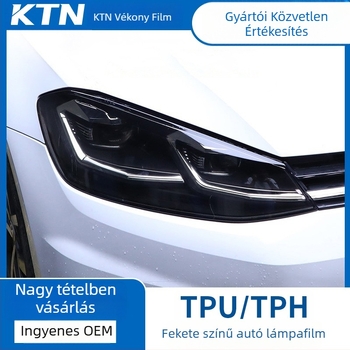 Autó lámpa fólia TPU TPH – fólia védőfólia a fényszórókhoz, 6.5 mil vastagság, kiváló UV védelem, kiváló fényáteresztés, ragasztó alacsony viszkozitású, előre- és hátsó lámpákhoz, testre szabható, 3 éves garancia