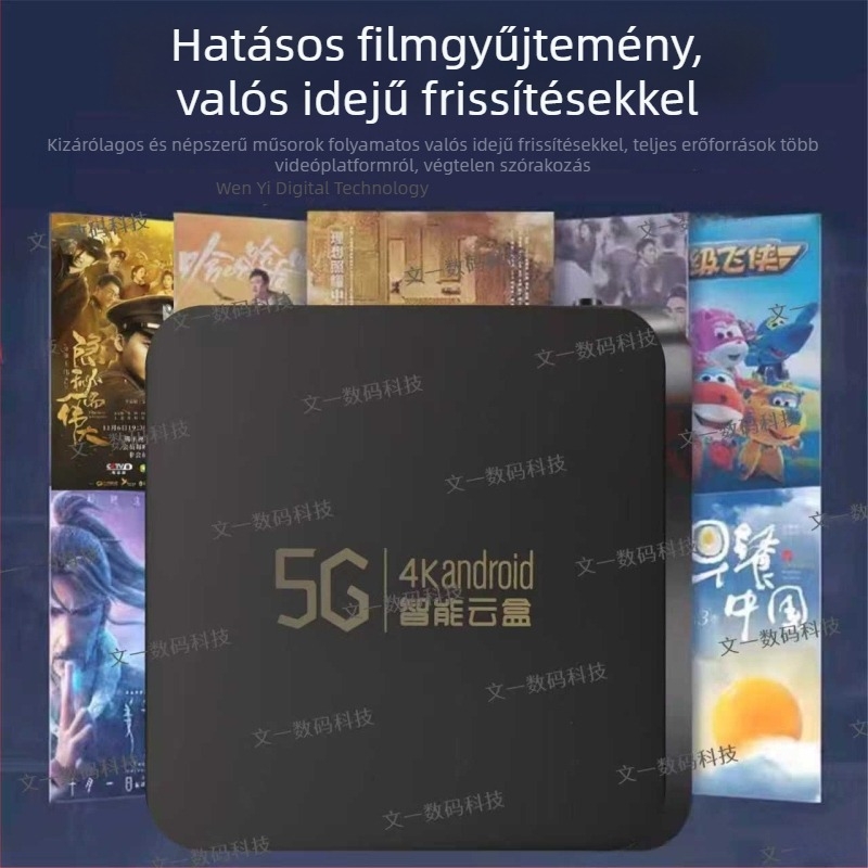 Androidos 4K Set-top box Bluetooth, Wi-Fi, 8 GB tárhely