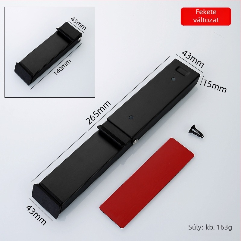 Rozsdamentes acél ajtóstop, rejtett típus, modell Hds flip door stop, doboz szerkezet, Ct-03 láncos telepítés, kézi működtetés