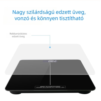 Nagy pontosságú üvegszál testtömeg-mérő, otthoni elektronikus mérleg, vékony kivitel