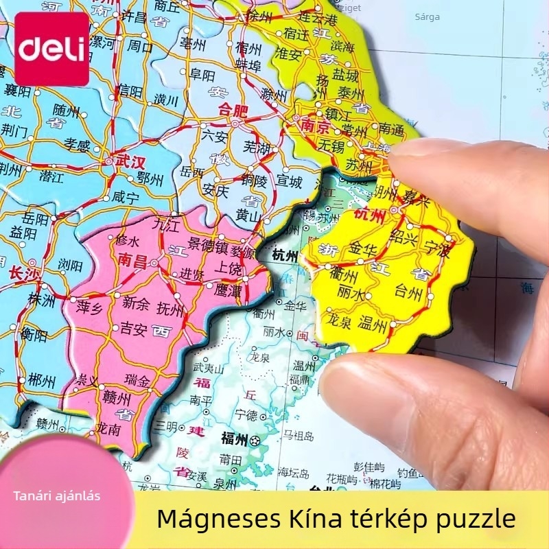 Deli mágneses világtérkép puzzle – sík puzzle 4–6 éves gyerekeknek