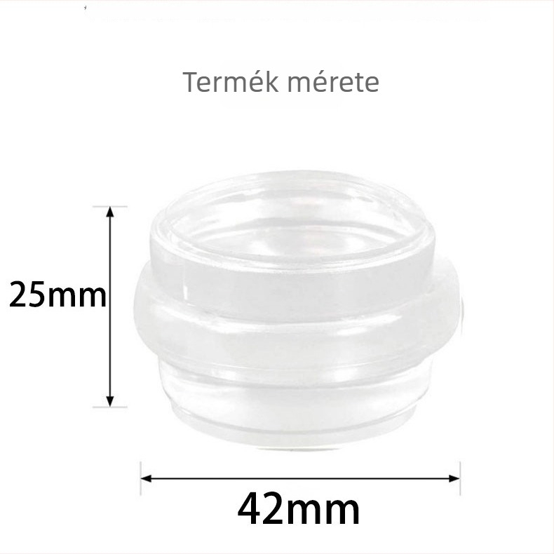 Ajtóstop, akrilcilinder, öntapadós, padlóra szerelhető, átlátszó fényes felület, modell Átlátszó Henger 1