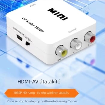 HDMI–VGA adapter – plug-and-play, 0,3 m kábel, tápegység a csomagban