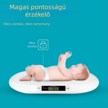 CHANGXIE Baba mérleg B1, 10 g pontosságú elektronikus mérleg, 20 kg max terhelés, platformos mérleg, 3 AAA elemmel működik
