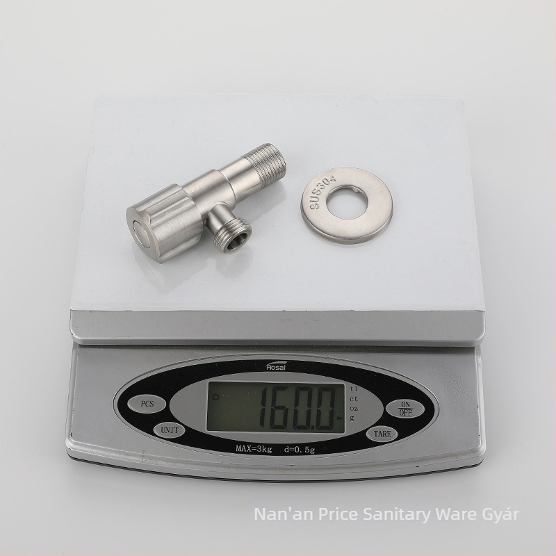 304 rozsdamentes acél szögletes csapja meleg és hideg vízhez, kézi szerelés, 1.0 MPa, belső Ø100