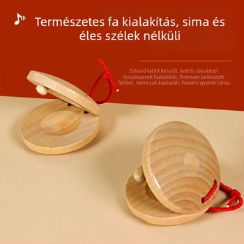 Castanet-stílusú Orff ütőhangszer gyerekeknek és fiataloknak – uniszex, 14+ éves kor, anyag: Egyéb; csomagolás: Egyéb; 3C kategória: Játékok 14 éves kortól