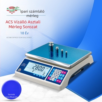 Kiemelkedő pontosságú elektronikus számoló mérleg, 0,01 g felbontás, 3–30 kg kapacitás, modell ACS-3/7.5/15/30KG-SC01