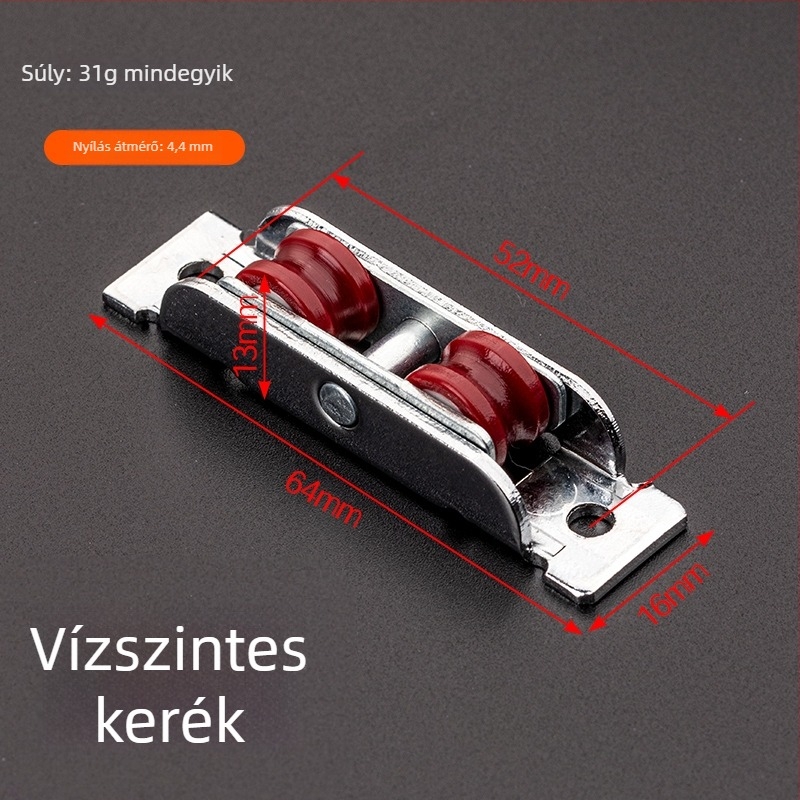 Ajtó- és ablakgörgők, modell 8088, nylon görgők, 4 darabos készlet