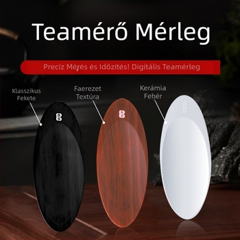 CZ200 Magas pontosságú elektronikus tea mérleg fa mintás felülettel, 0,1–200 g, kompakt 17×7 cm, újratölthető