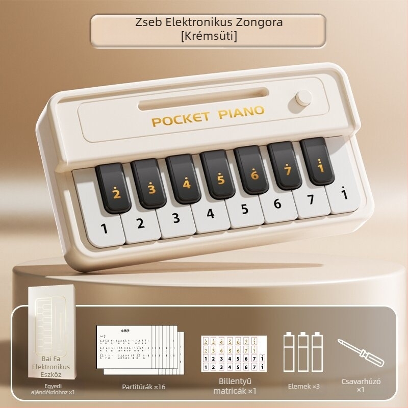Kezdőknek szóló elektronikus billentyűzet – hordozható MIDI hangszerelés, műanyag, 4–6 éveseknek