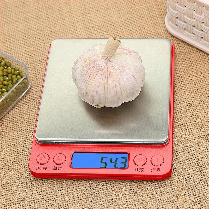 Digitális konyhai mérleg, 5 kg kapacitás, kompakt otthoni élelmiszer-mérleg