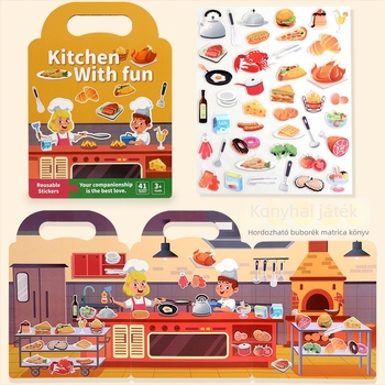 Flat puzzle készlet gyerekeknek, konyha témájú, papírból, 4–6 éveseknek, DIY és OEM testreszabás