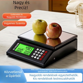 Extra nagy digitális konyhai mérleg, magas precizitással – sütéshez, fűszernövényekhez és gyümölcsökhöz