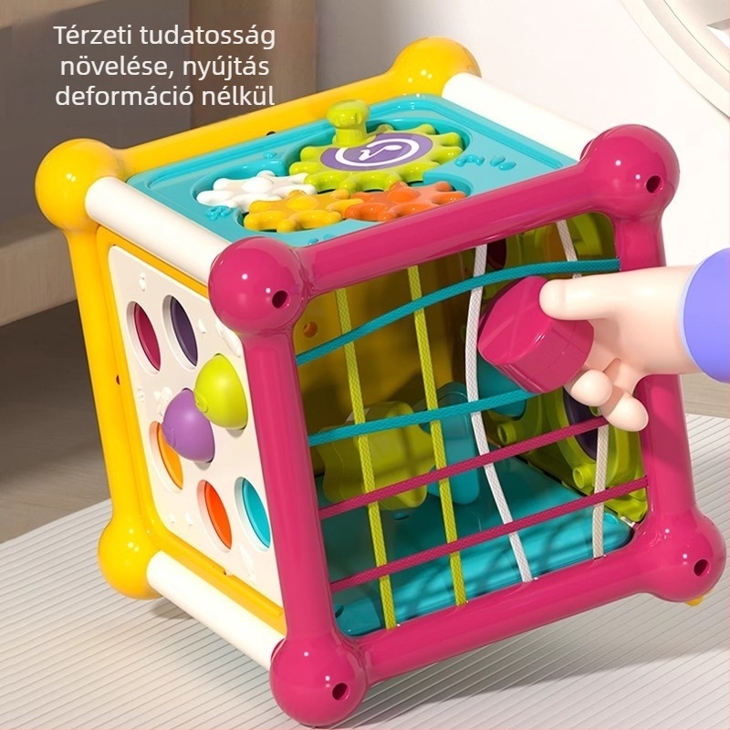 Montessori hatoldalú babajáték a finommozgások fejlesztéséért, műanyag, GuYu/Goodway, 3C tanúsítvány, kód 2024012202639447