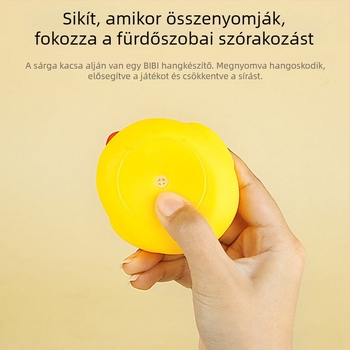 Vízjáték: Tongmeng sárga kacsa hanggal, vinyl anyagból; fürdéshez és vízijátékokhoz; 15–35 éveseknek