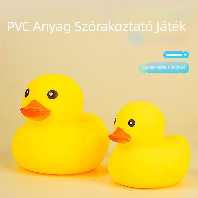 Vízjáték: Tongmeng sárga kacsa hanggal, vinyl anyagból; fürdéshez és vízijátékokhoz; 15–35 éveseknek