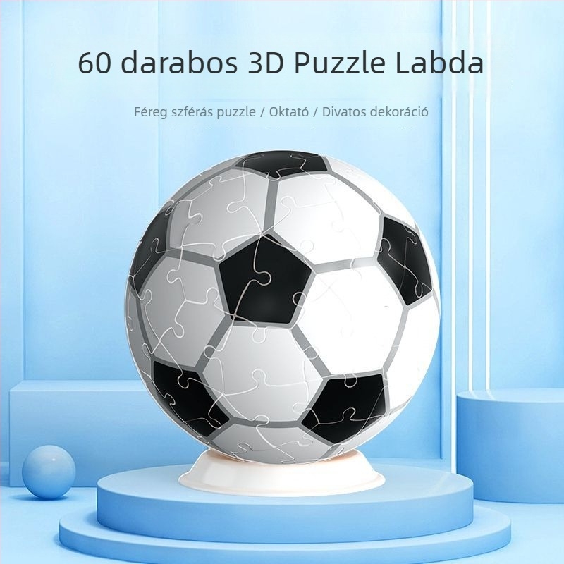 Háromdimenziós gömb puzzle dekoráció (műanyag anyag; többfunkciós; DIY-barát; testre szabható a rajzok szerint)