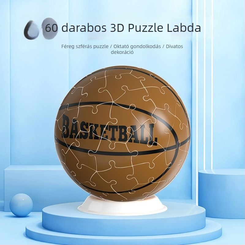 Háromdimenziós gömb puzzle dekoráció (műanyag anyag; többfunkciós; DIY-barát; testre szabható a rajzok szerint)