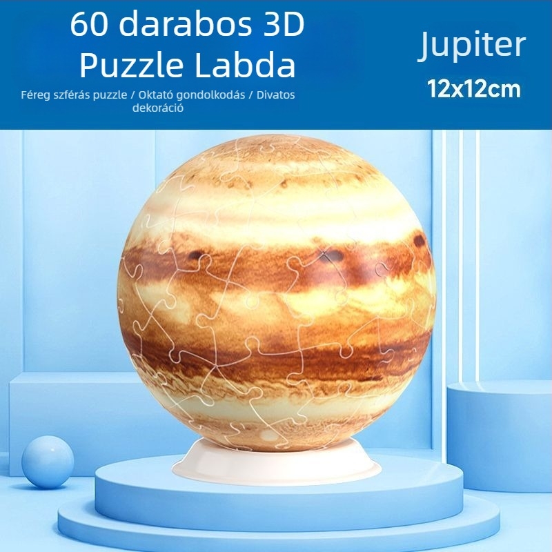 Háromdimenziós gömb puzzle dekoráció (műanyag anyag; többfunkciós; DIY-barát; testre szabható a rajzok szerint)