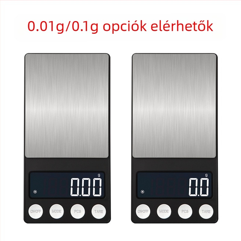 Mini ékszermérleg 0,01 g, hordozható elektronikus zsebmérleg a pontos grammban történő méréshez