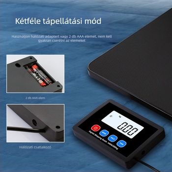 Magas pontosságú digitális mérleg, 200 kg teherbírás, hordozható platformos mérleg csomagokhoz és háziállatokhoz