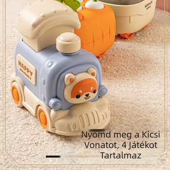 Műanyag babajáték 0–3 éveseknek — interaktív fejlesztő tevékenységek a kéz- és agykoordinációhoz (húzáshoz a sárgarépát és Whack‑a‑Mole játék)