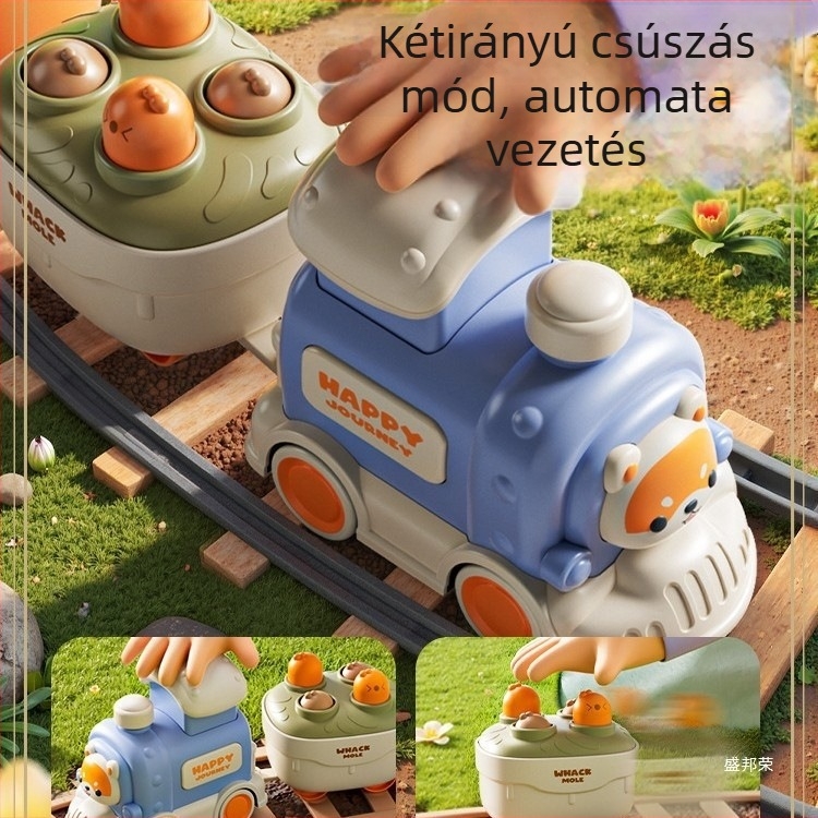 Műanyag babajáték 0–3 éveseknek — interaktív fejlesztő tevékenységek a kéz- és agykoordinációhoz (húzáshoz a sárgarépát és Whack‑a‑Mole játék)