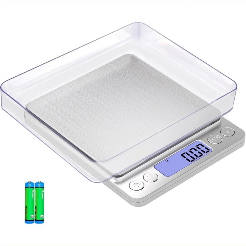 I2000 ékszer- és konyhai mérleg – 0.01 g pontos mérés, max. 3000 g kapacitás, elektronikus kijelző, USB vagy elem áramellátás