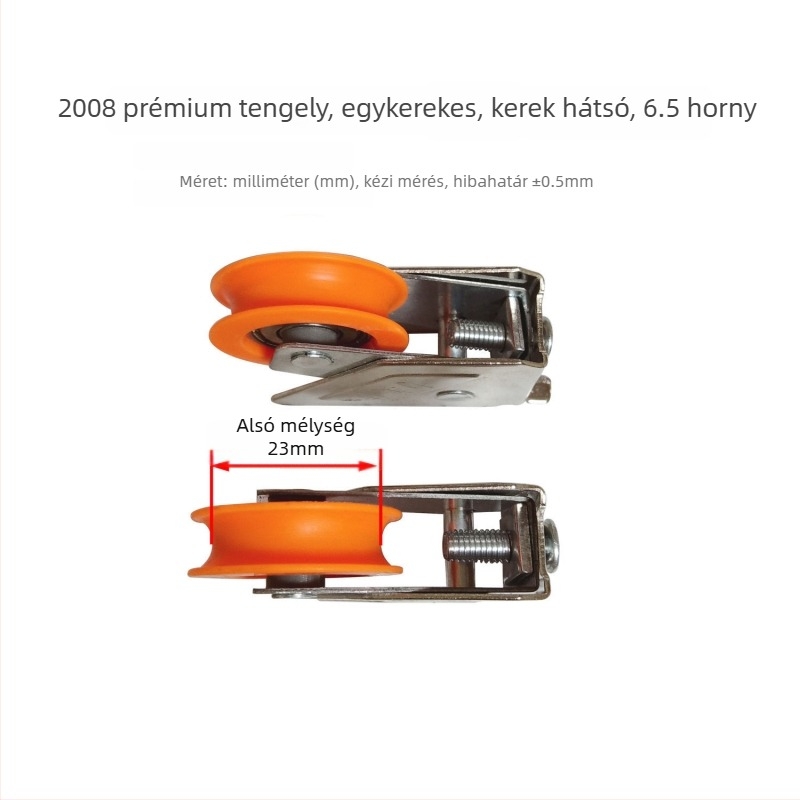 Csúszó ajtó/ablakkerék alumínium ötvözethez, teherbíró, modell Type 2000, tengelyátmérő 29 mm, anyag vas+ötvözet+nylon, zsinórcsatorna 6,5