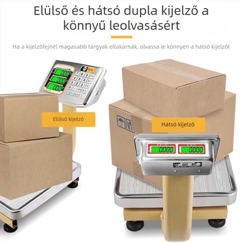 60 kg-os elektronikus platformmérleg árkalkulációhoz és zöldségértékesítéshez, kompakt kereskedelmi mérleg
