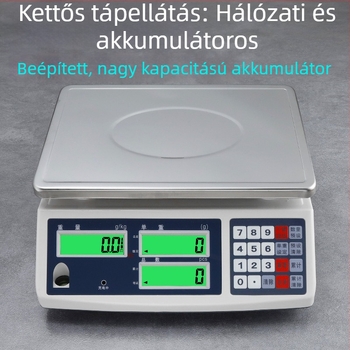 CHANGXIE CX-ACS Ipari platformos elektronikus mérleg, precíz grammban történő számoláshoz, kompakt kivitel