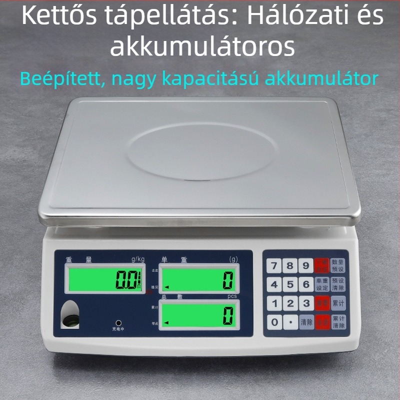 CHANGXIE CX-ACS Ipari platformos elektronikus mérleg, precíz grammban történő számoláshoz, kompakt kivitel