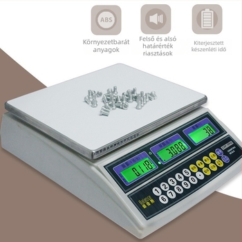 BCS-SN számoló platform mérleg, 3–30 kg, kiváló precizitású digitális mérleg