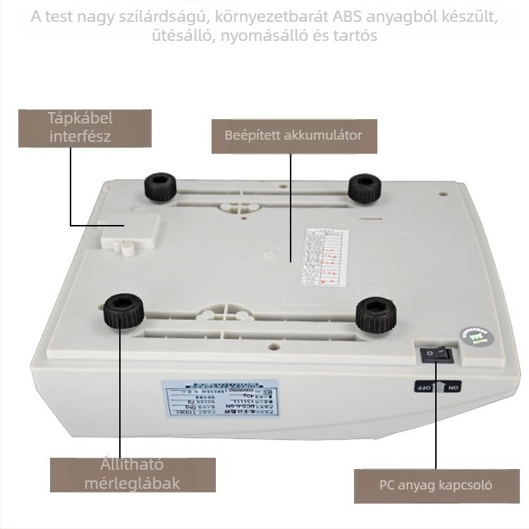 BCS-SN számoló platform mérleg, 3–30 kg, kiváló precizitású digitális mérleg