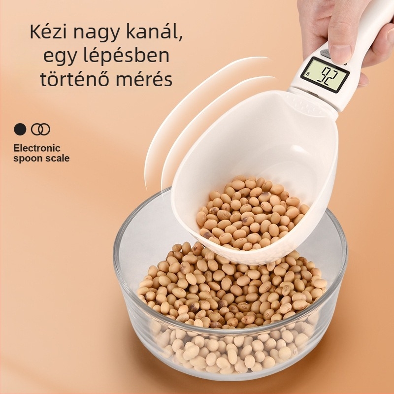 LB-S05 Kompakt konyhai mérleg – pontos digitális mérőkanállal, 800 g