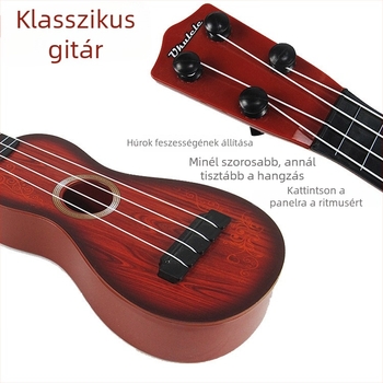 YAHAO műanyag oktató gitárjáték gyerekeknek a korai zenei fejlődéshez, 7–14 éveseknek