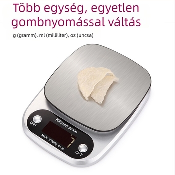 Digitális konyhai mérleg, márka DGGY, modell DGGY-305, mérési tartomány 10 kg, elektronikus mérés, 2x AAA tápegység.