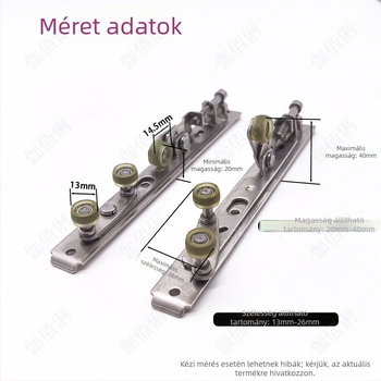 Anti-balansz felső görgő csúszó ajtókhoz/ablakokhoz — rozsdamentes acélból, külső átmérő 13 mm, tengelyátmérő 5 mm, falvastagság 2.0 mm