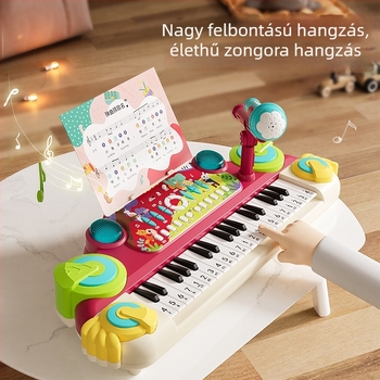 Baoqi gyerekeknek szánt elektronikus zongora - oktató játék, 12 billentyű, műanyag, 4–6 éveseknek (3C tanúsítvány)