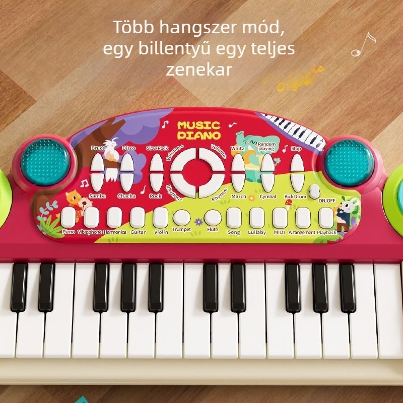 Baoqi gyerekeknek szánt elektronikus zongora - oktató játék, 12 billentyű, műanyag, 4–6 éveseknek (3C tanúsítvány)