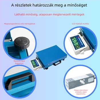 Hordozható Bluetooth elektronikus mérleg PDA-val posta/expressz szortírozáshoz, 30–150 kg, modell TCS-1500KG-ZE11L, beépített akkumulátor